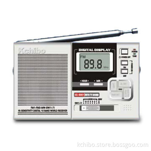 10-Band Digital Display Radio with Alarm Clock
